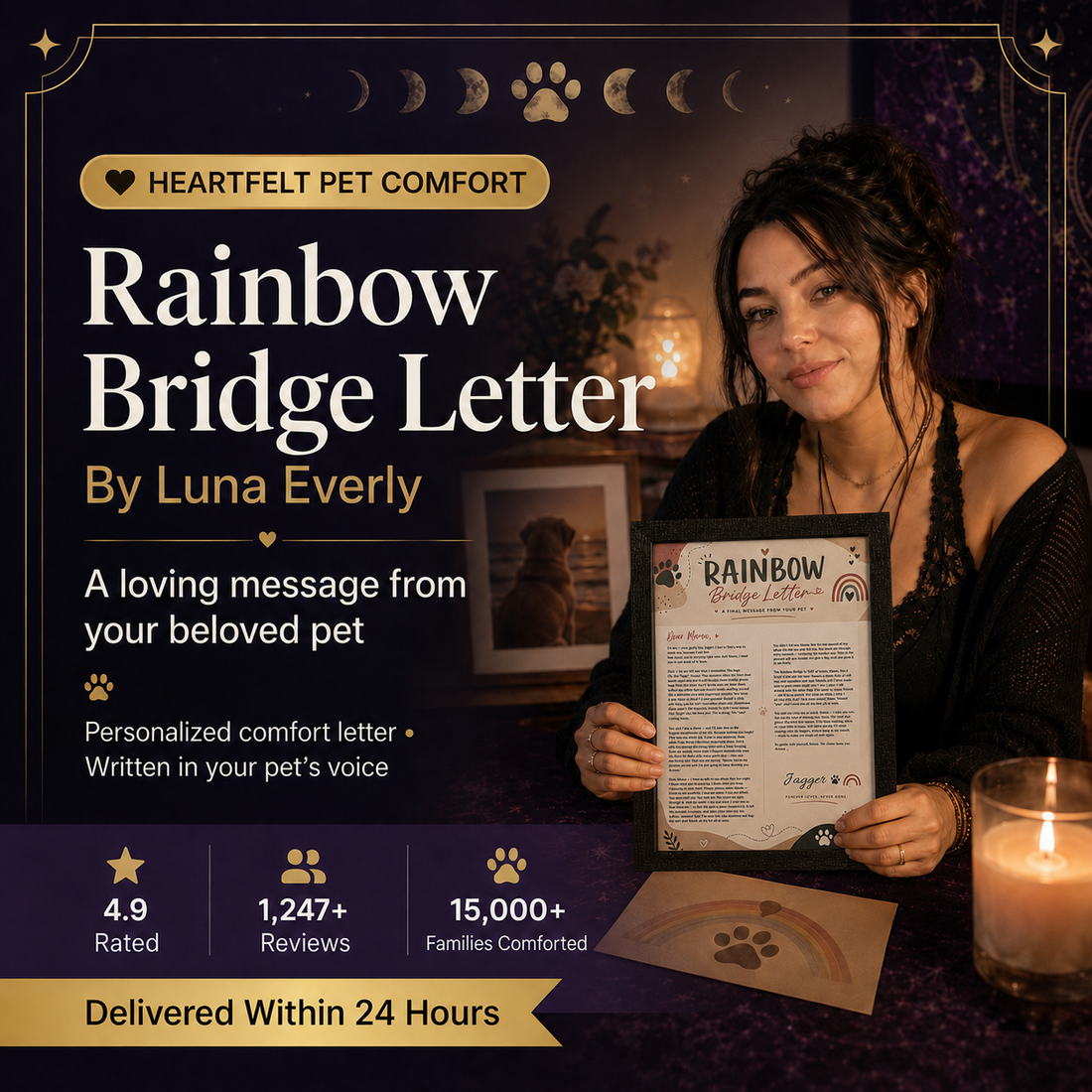 Rainbow Bridge Letter for a pet who has crossed over