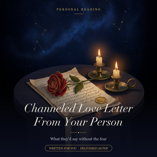 A handwritten letter and a red rose by candlelight