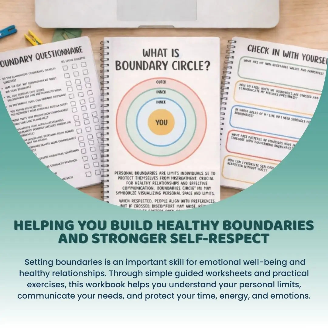 Personal Boundaries Worksheets PDF – Learn Healthy Limits, Assertive Communication & Self-Respect