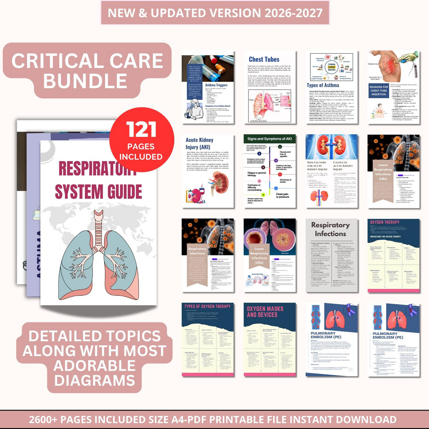 Nursing School Notes 4400+ Pages, Nclex Study Guide | MedSurg | Pharmacology | Digital Download