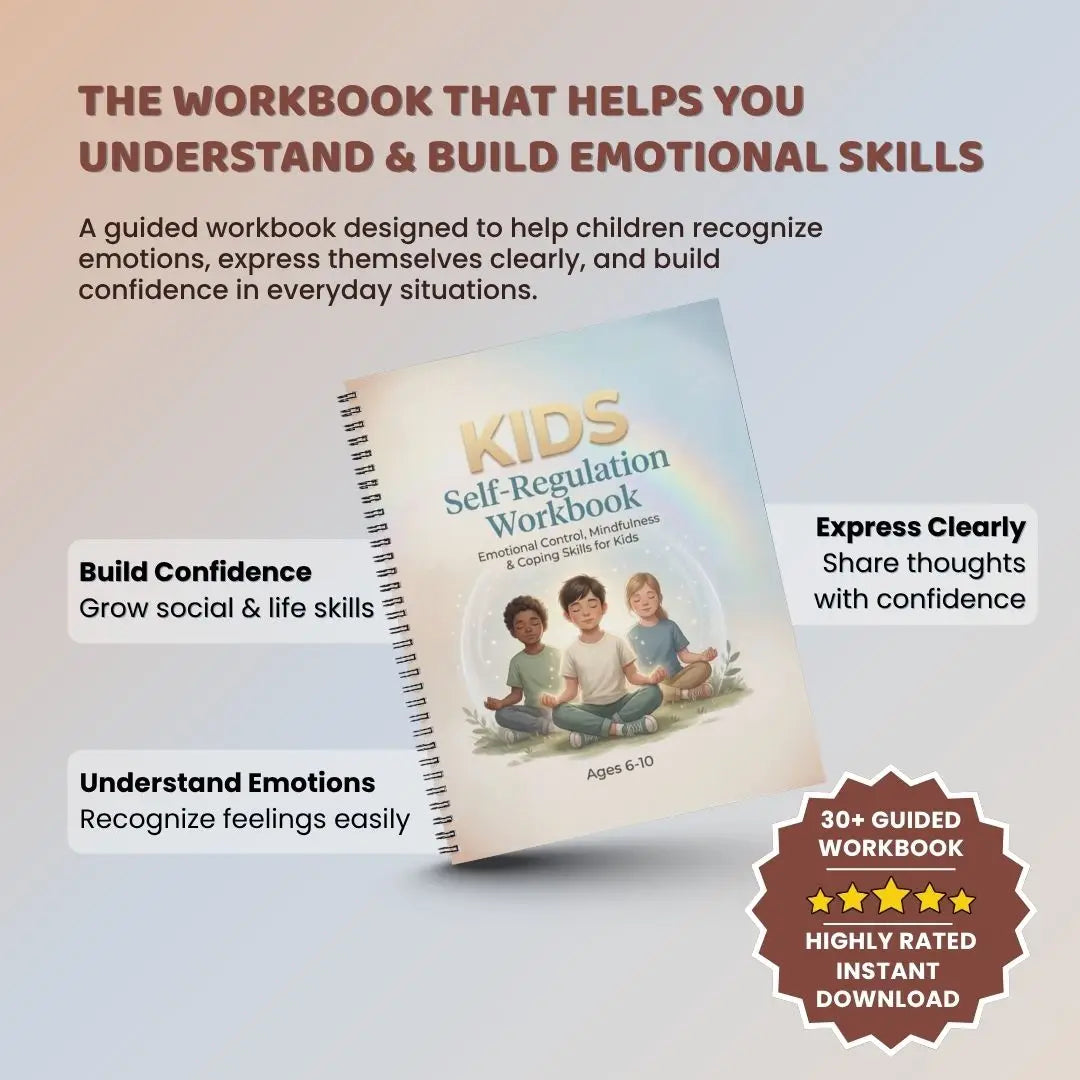 Kids Self-Regulation Coping Skills Workbook – 55 pages