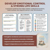 Kids Self-Regulation Workbook PDF – Coping Skills, Stress & Emotional Regulation Activities