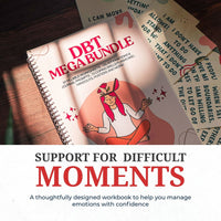 DBT Mega Bundle, DBT Skills, DBT Workbook, Therapy Worksheet, Therapy Tools, DBT Flash Cards, DBT Cheat Sheet