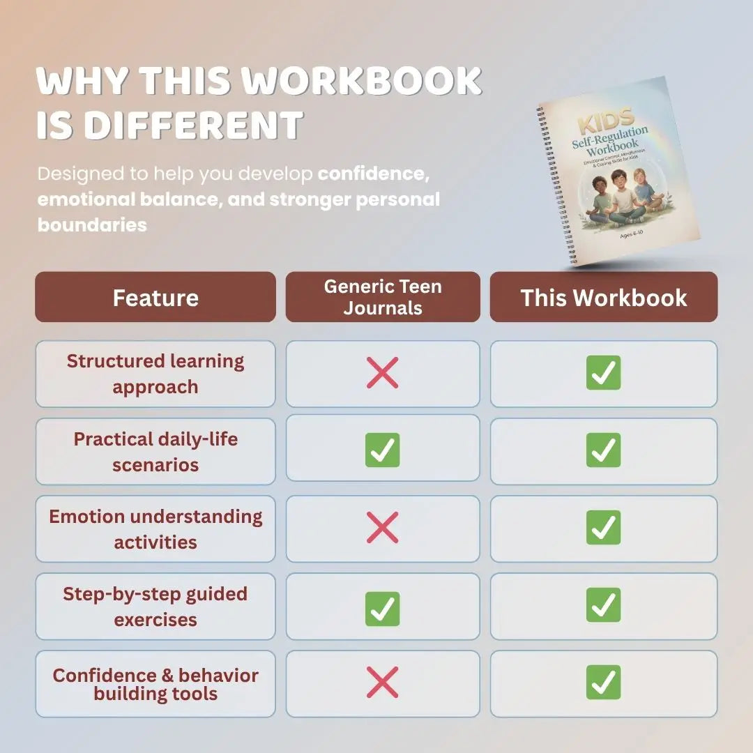 Kids Self-Regulation Workbook PDF – Coping Skills, Stress & Emotional Regulation Activities